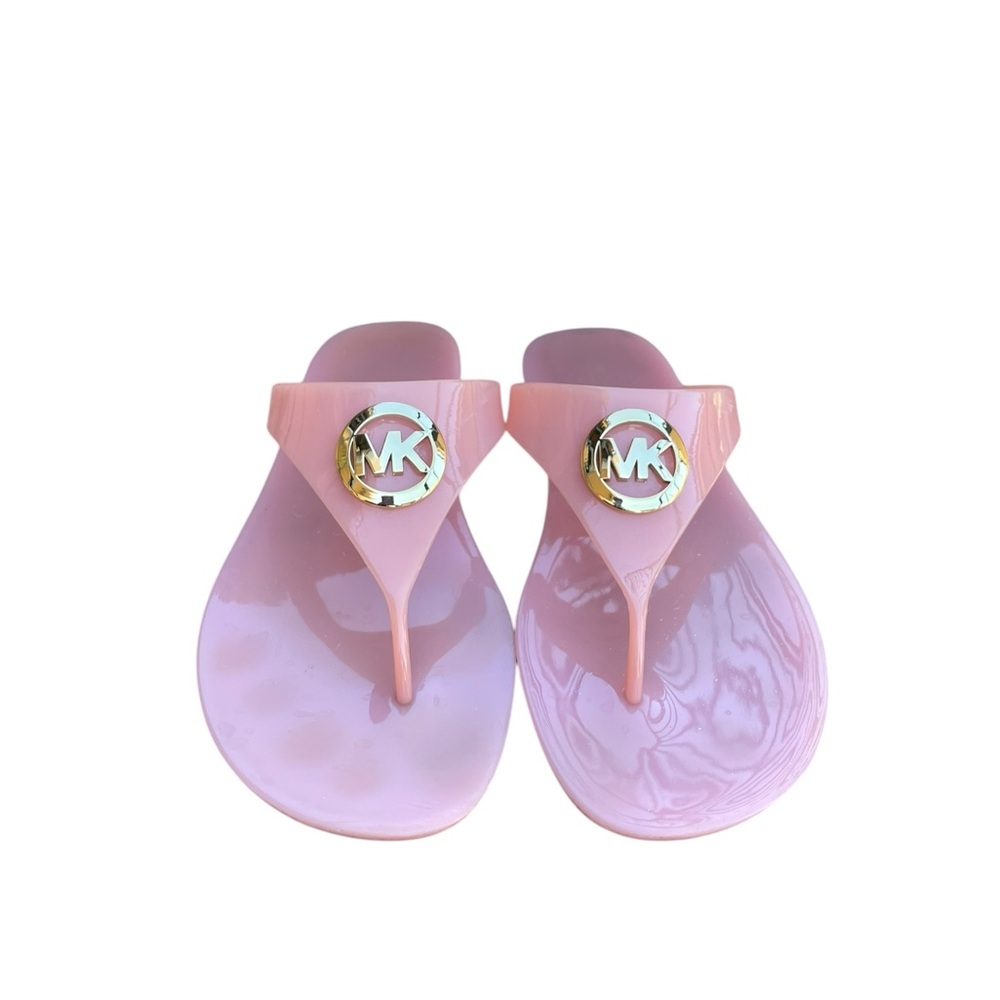 Michael Kors Lillie Jelly Sandals MK Logo Pink
